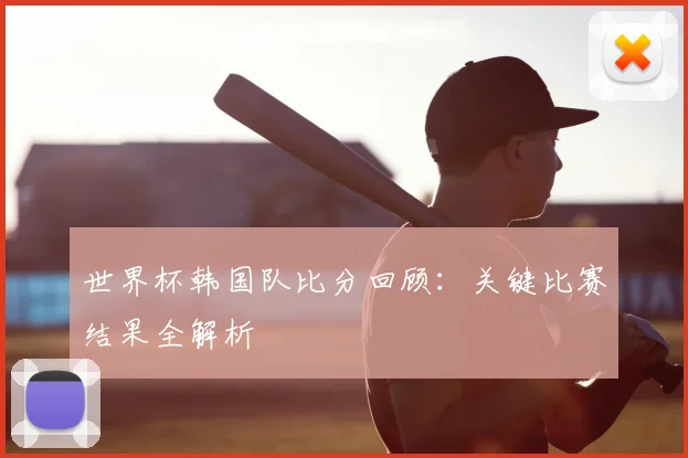 世界杯韩国队比分回顾：关键比赛结果全解析